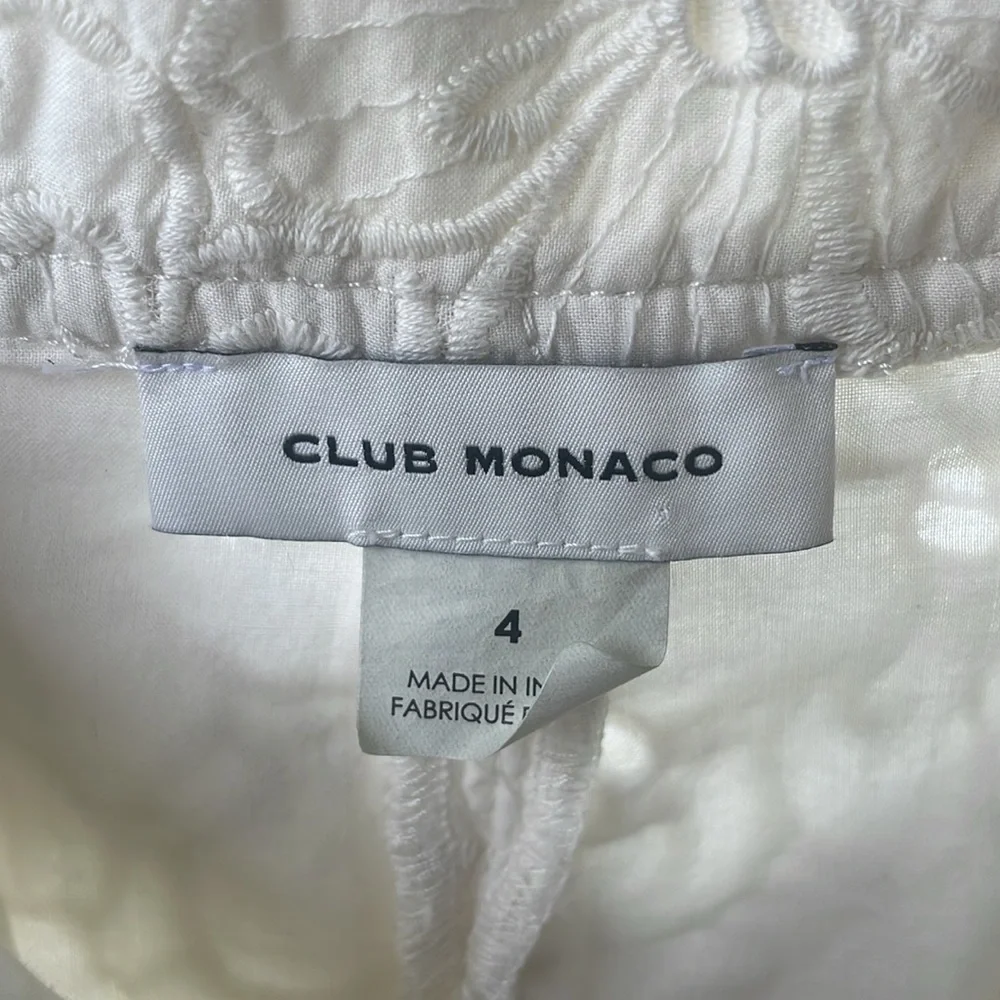 Club Monaco Eyelet ‘Blanc de Blanc’ Shorts